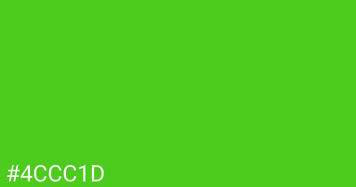 Hex color #4ccc1d graphic