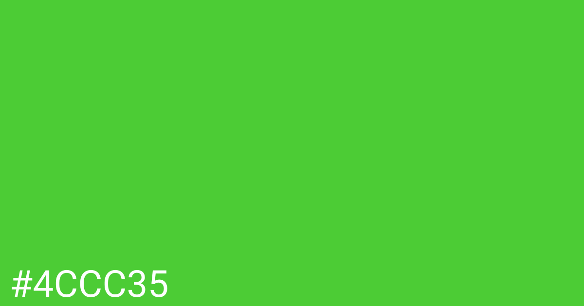 Hex color #4ccc35 graphic