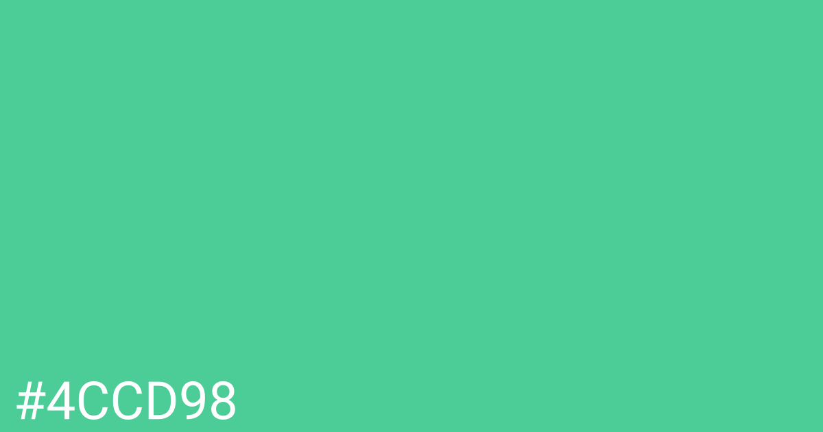 Hex color #4ccd98 graphic