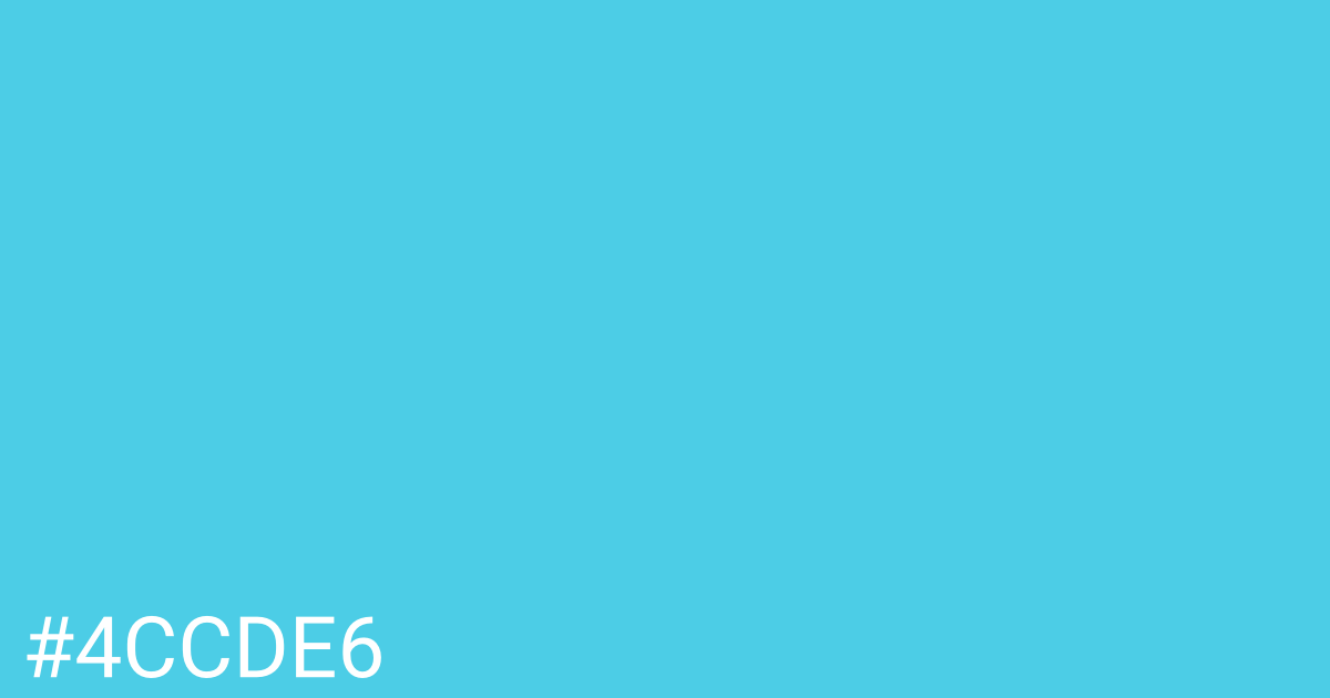 Hex color #4ccde6 graphic