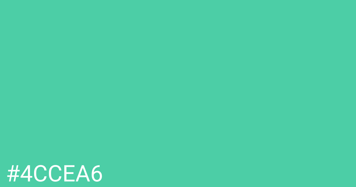Hex color #4ccea6 graphic