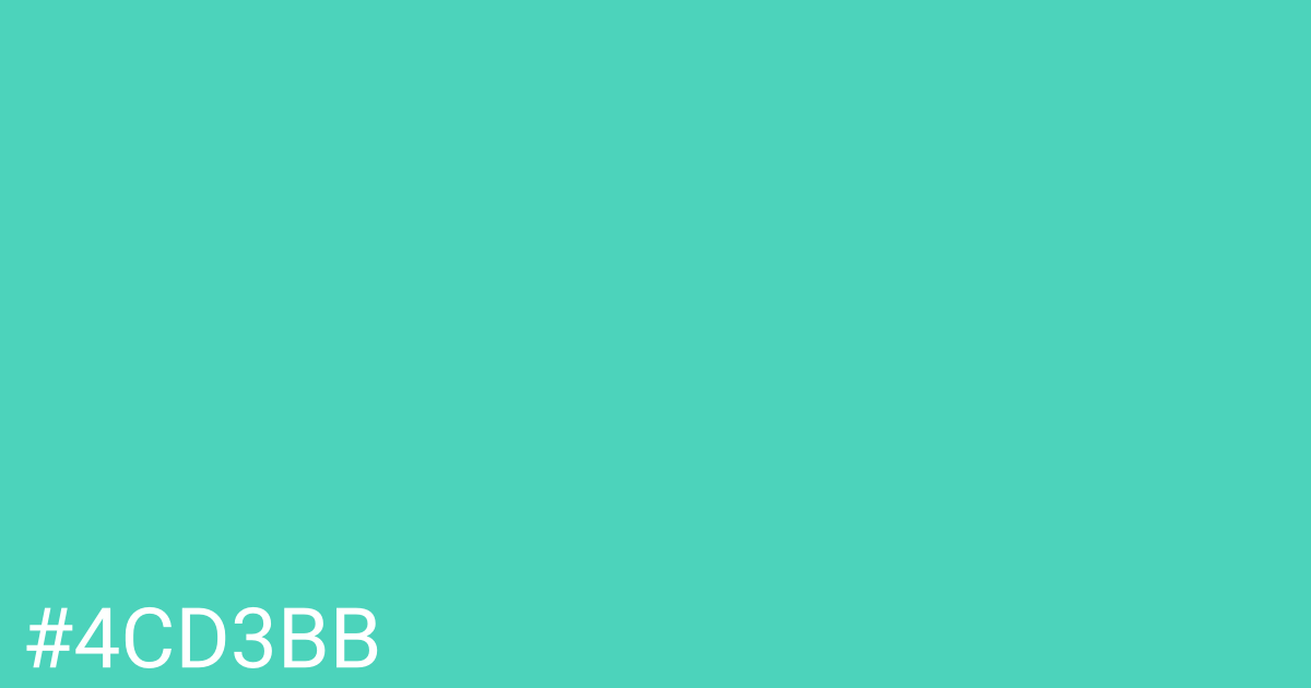 Hex color #4cd3bb graphic