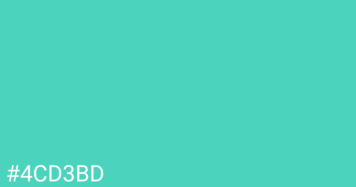 Hex color #4cd3bd graphic