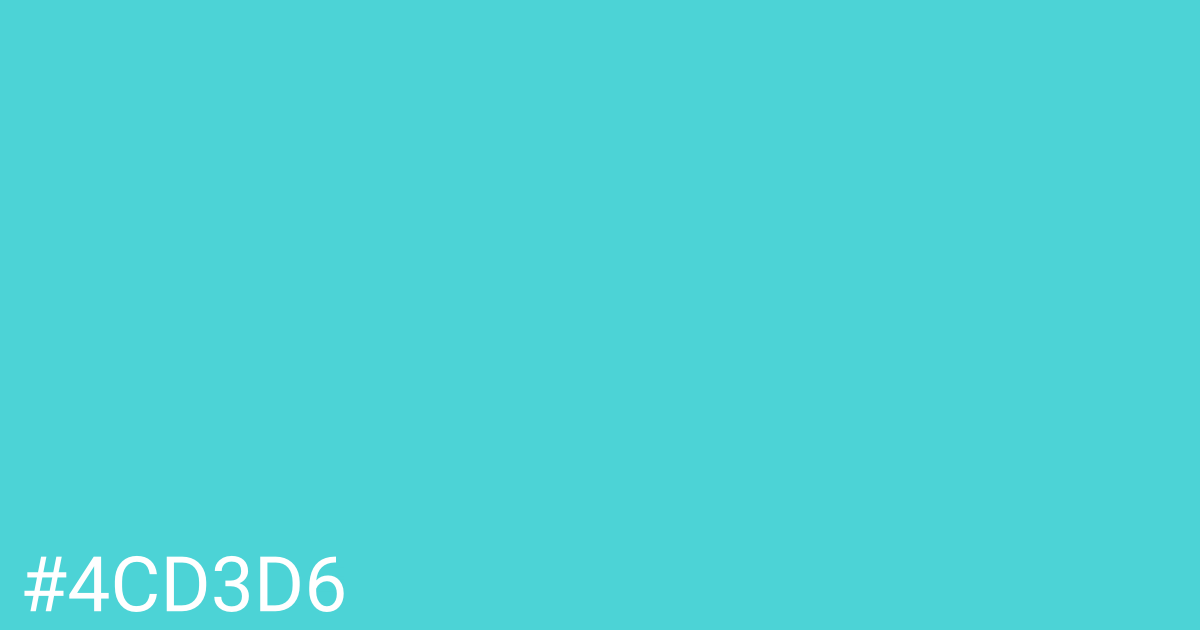 Hex color #4cd3d6 graphic