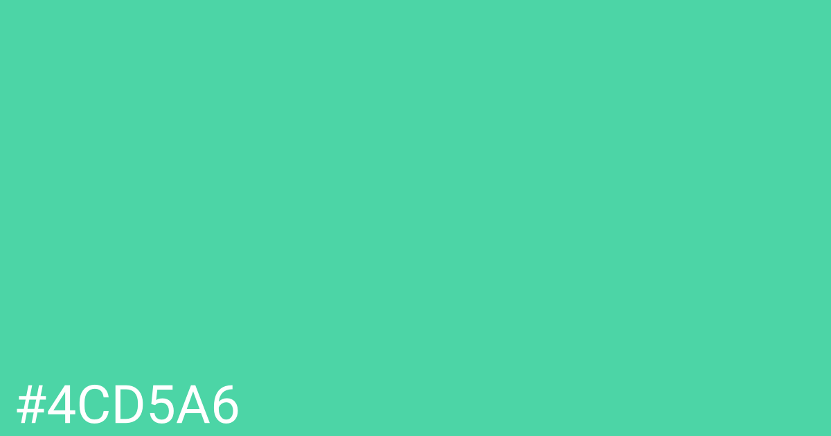 Hex color #4cd5a6 graphic