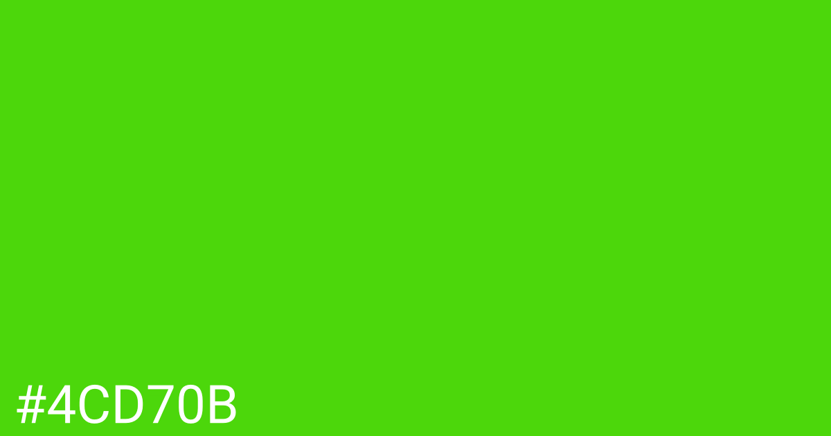 Hex color #4cd70b graphic