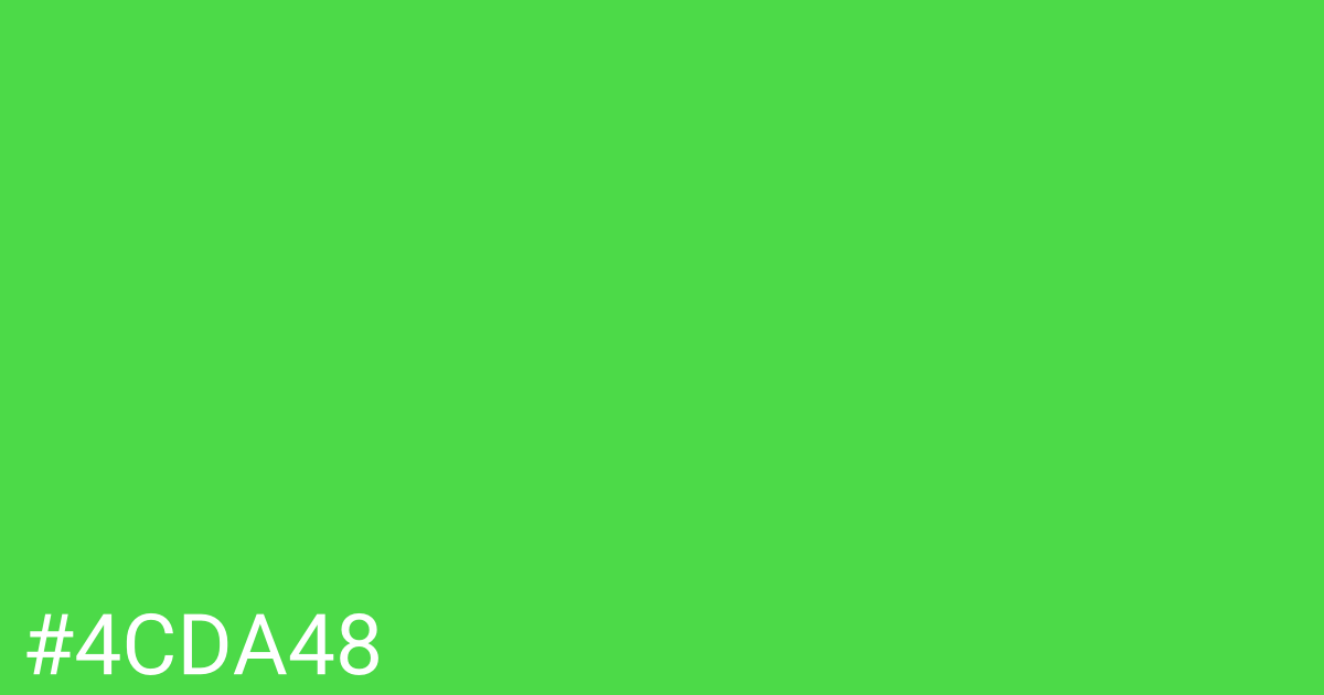 Hex color #4cda48 graphic