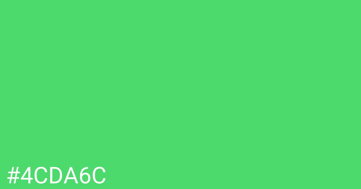 Hex color #4cda6c graphic
