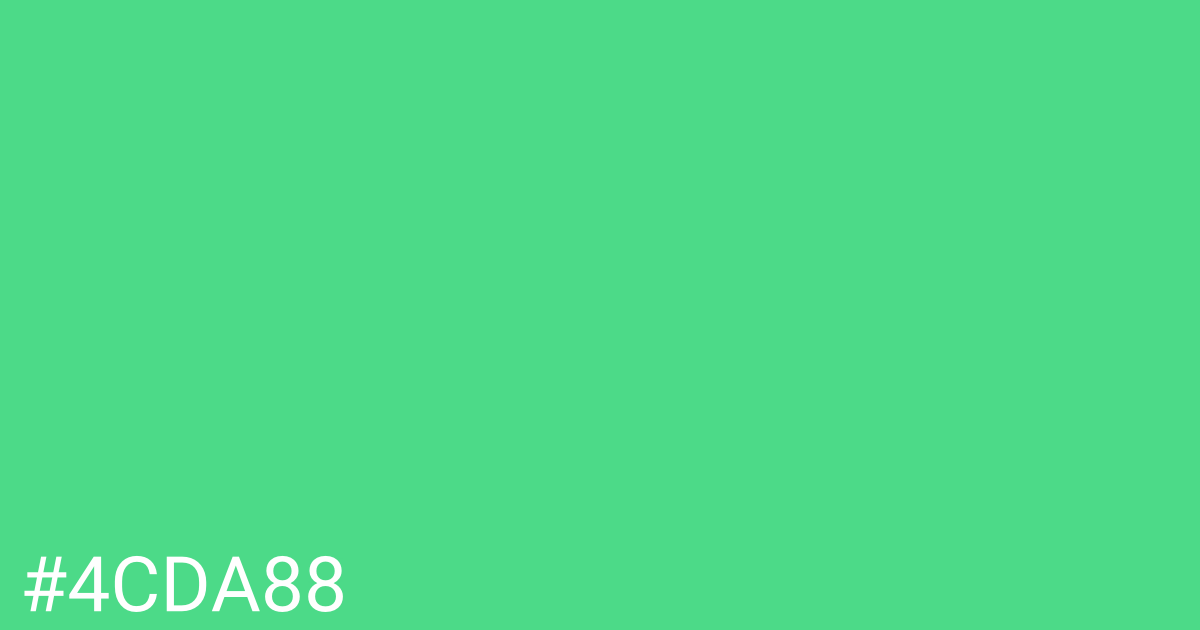 Hex color #4cda88 graphic