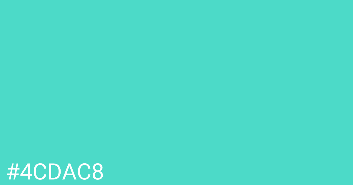 Hex color #4cdac8 graphic