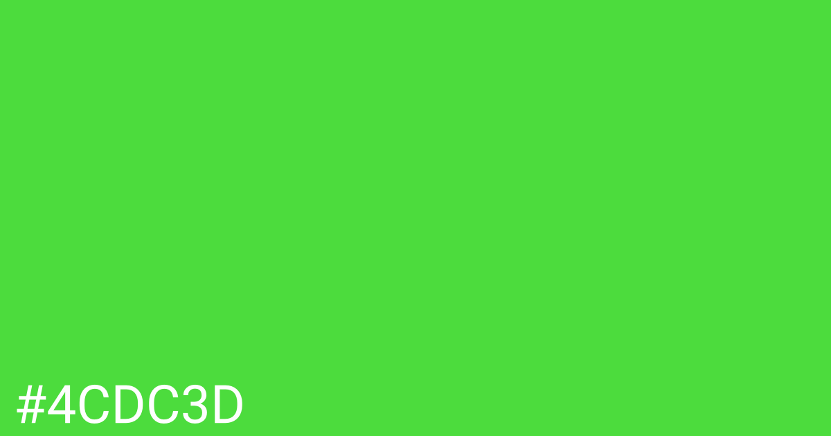 Hex color #4cdc3d graphic