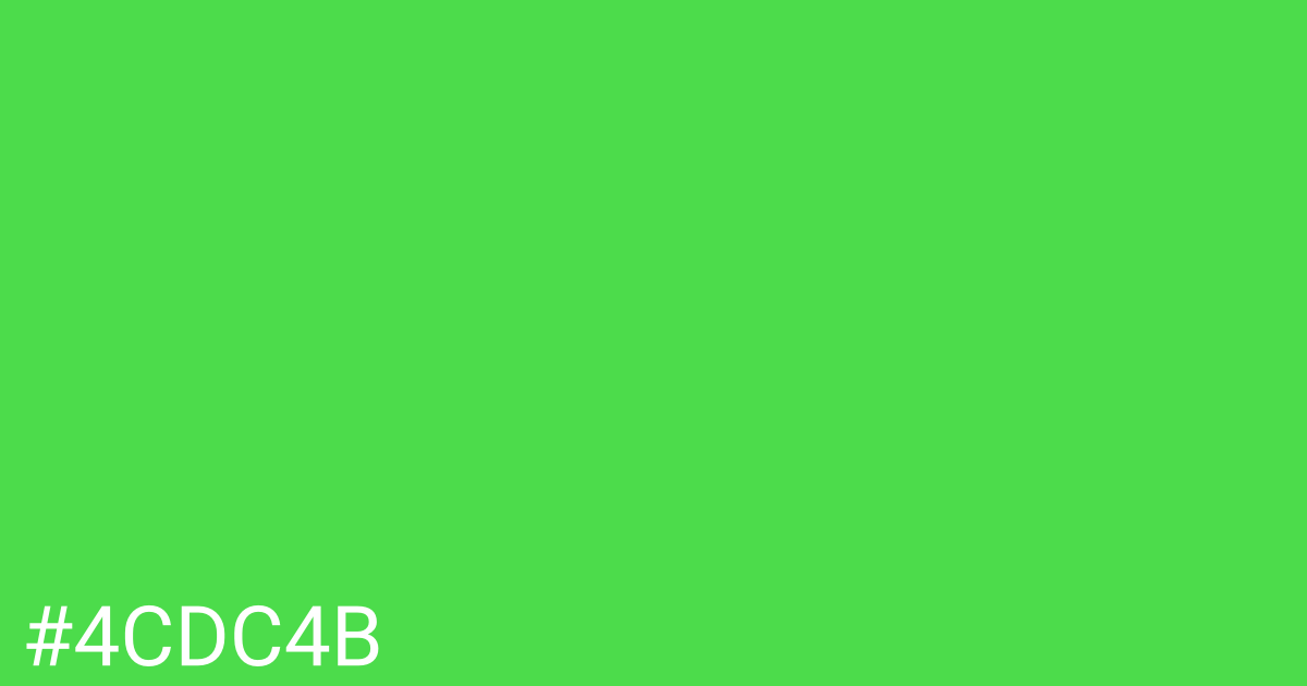 Hex color #4cdc4b graphic