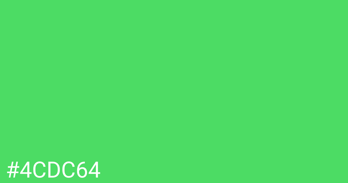 Hex color #4cdc64 graphic