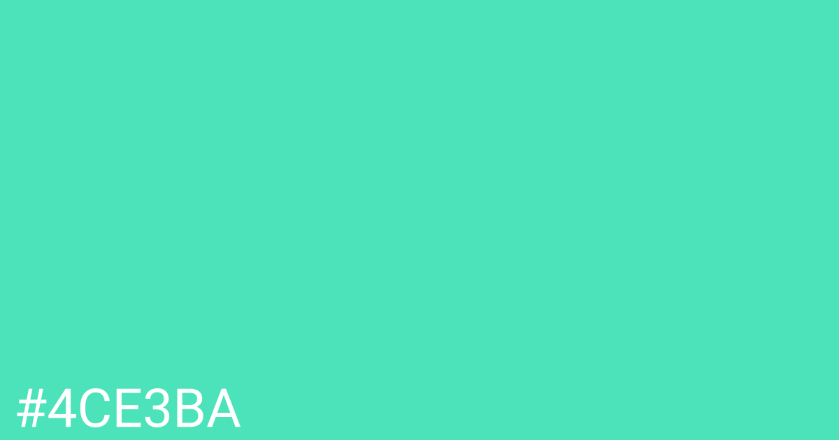 Hex color #4ce3ba graphic