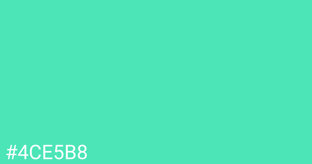 Hex color #4ce5b8 graphic