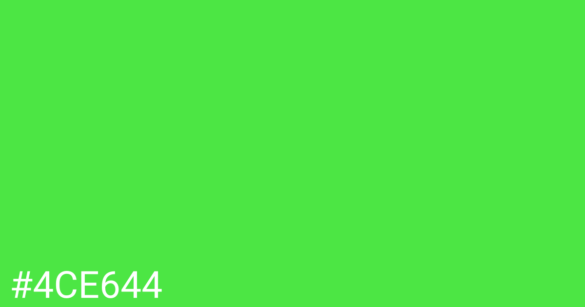 Hex color #4ce644 graphic