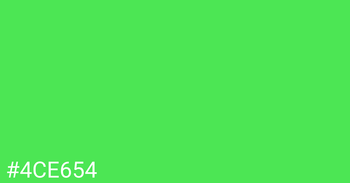 Hex color #4ce654 graphic