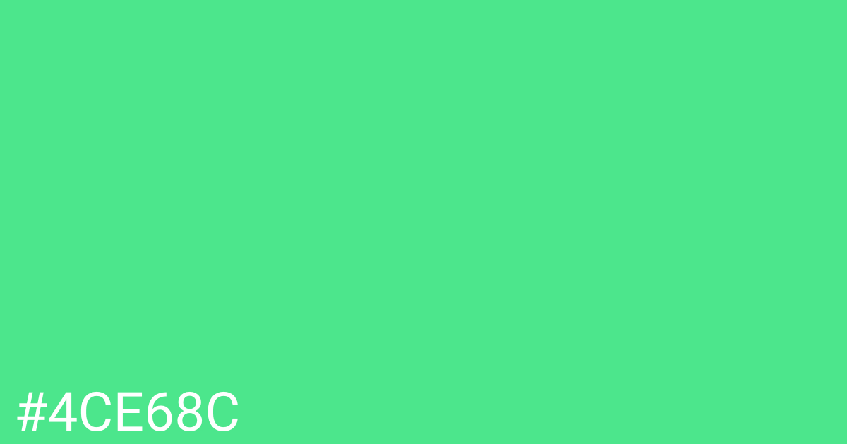 Hex color #4ce68c graphic