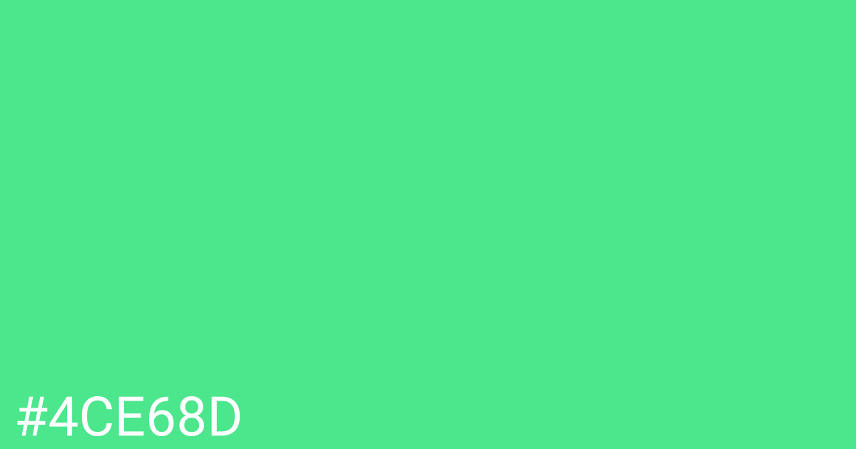 Hex color #4ce68d graphic