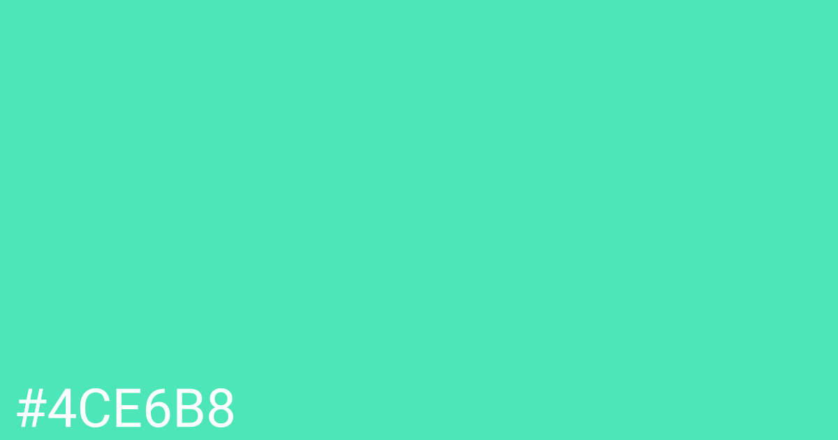 Hex color #4ce6b8 graphic