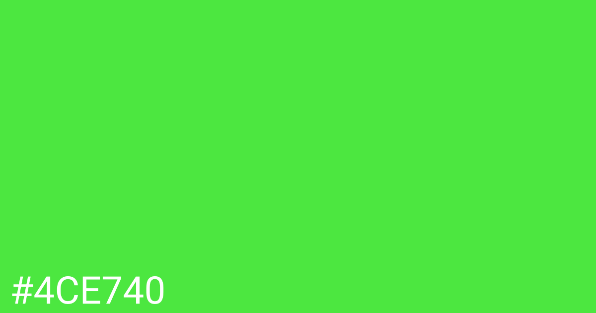 Hex color #4ce740 graphic