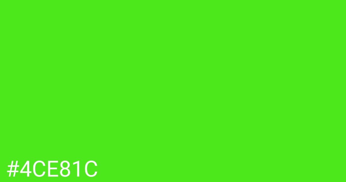 Hex color #4ce81c graphic