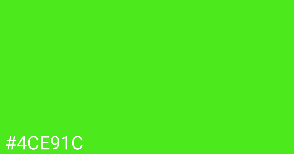 Hex color #4ce91c graphic