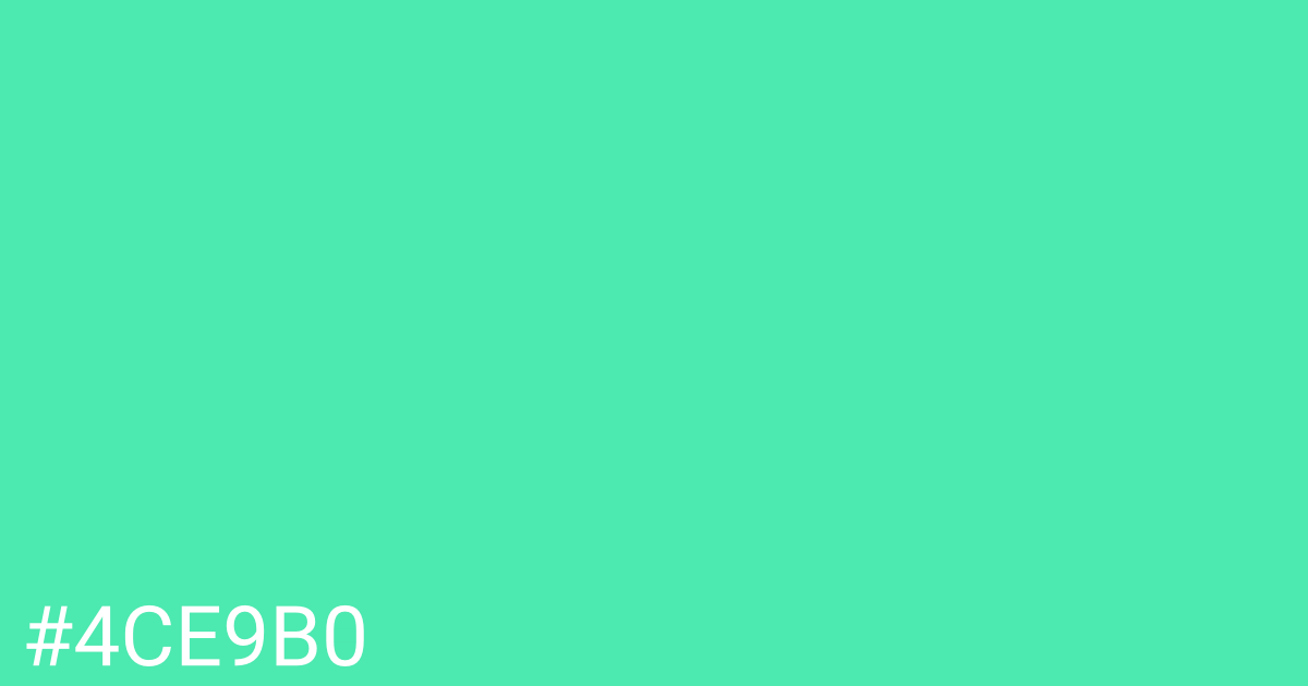 Hex color #4ce9b0 graphic