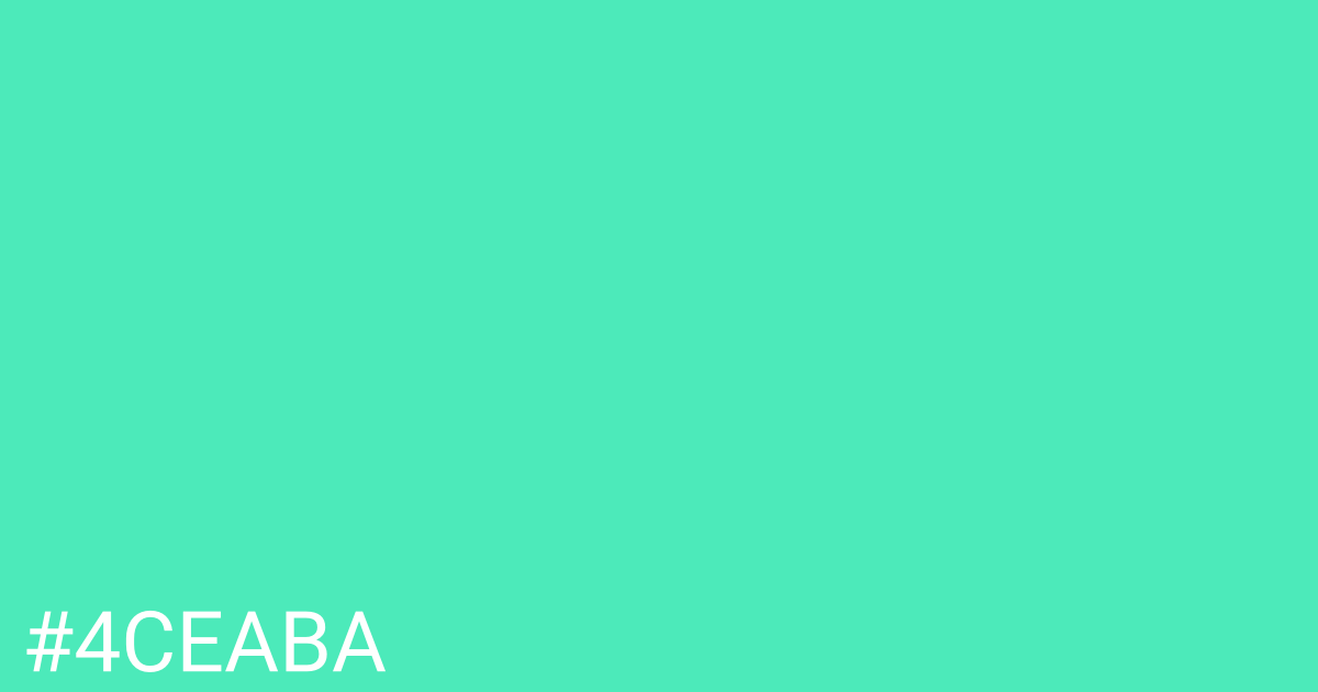 Hex color #4ceaba graphic