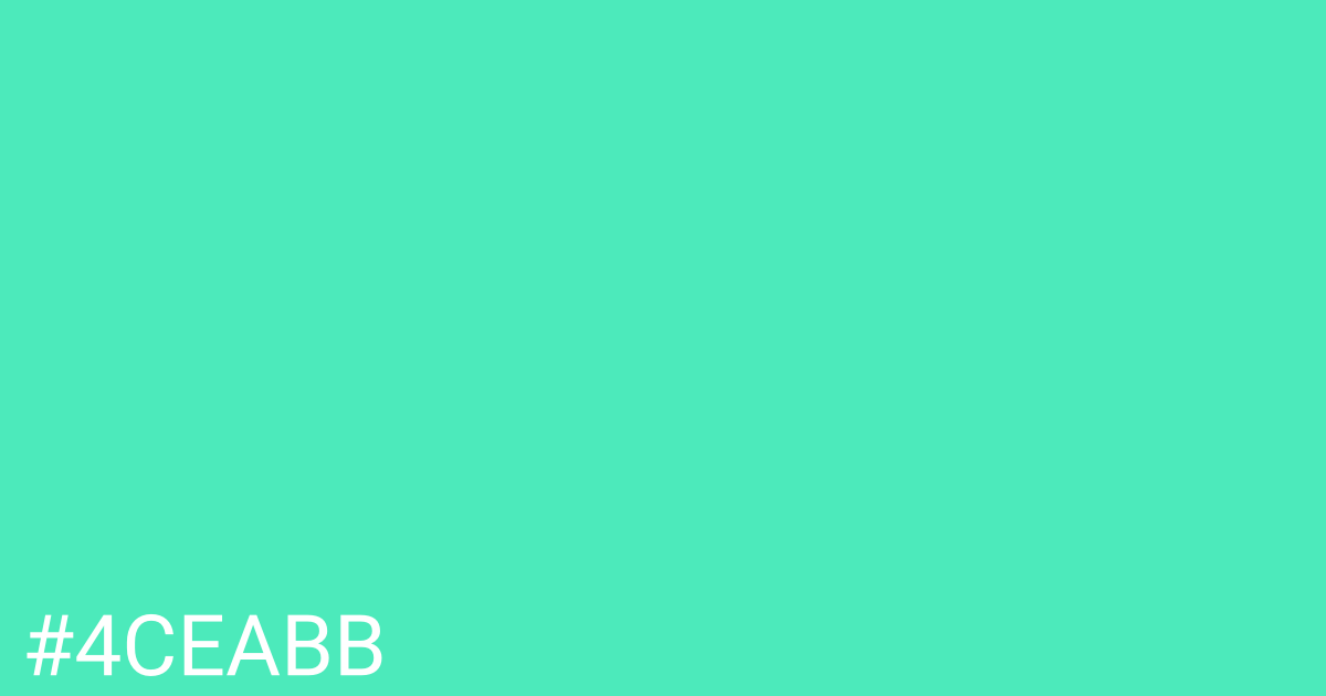 Hex color #4ceabb graphic