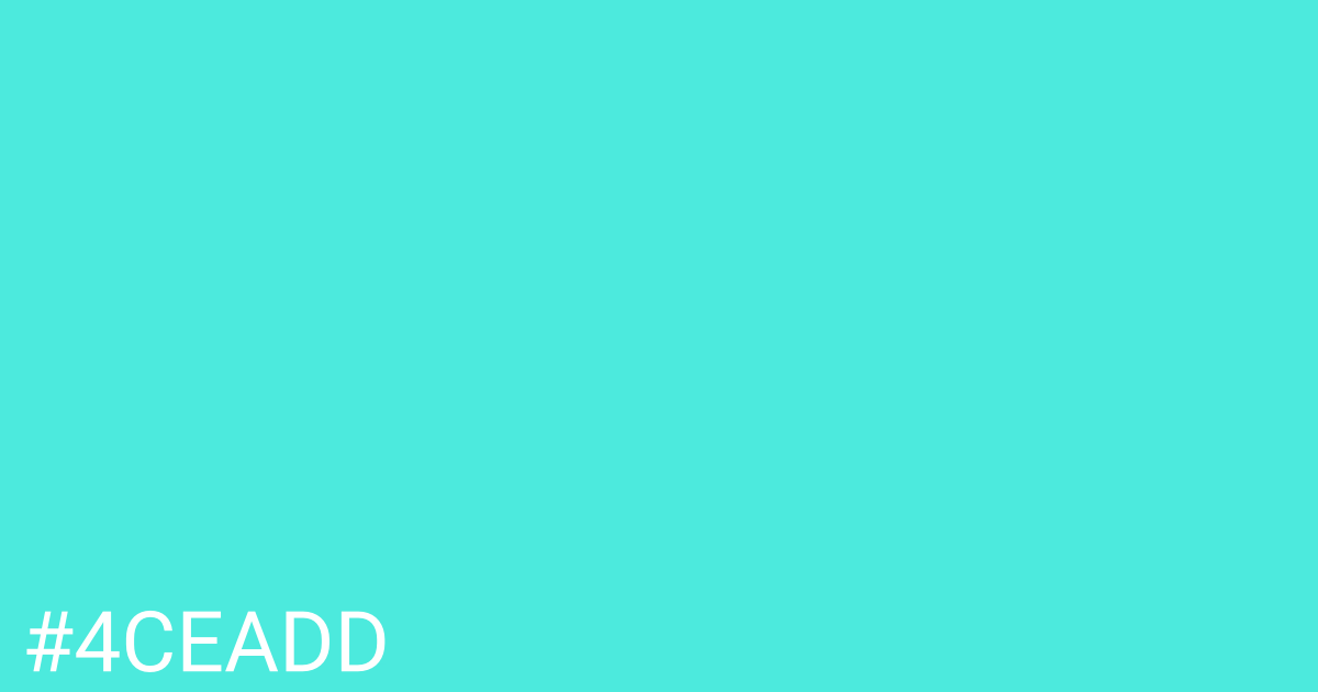 Hex color #4ceadd graphic