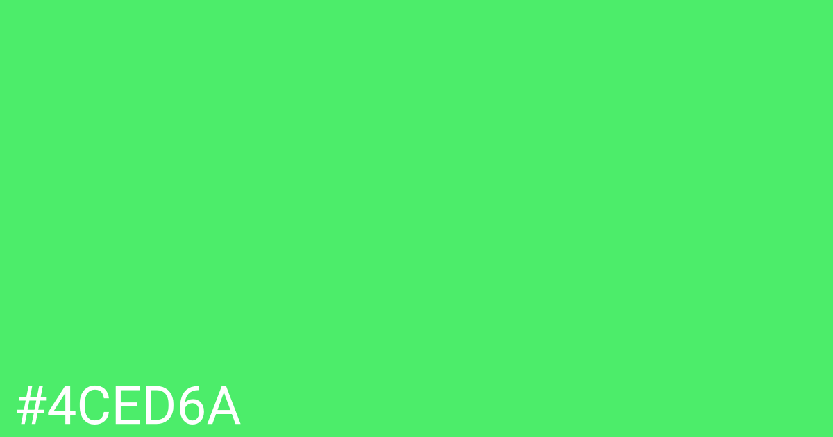 Hex color #4ced6a graphic