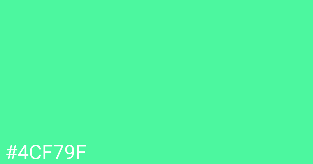 Hex color #4cf79f graphic