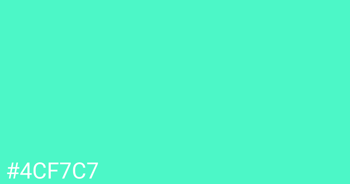 Hex color #4cf7c7 graphic