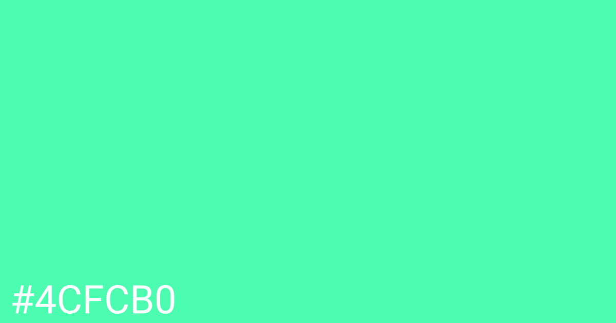 Hex color #4cfcb0 graphic