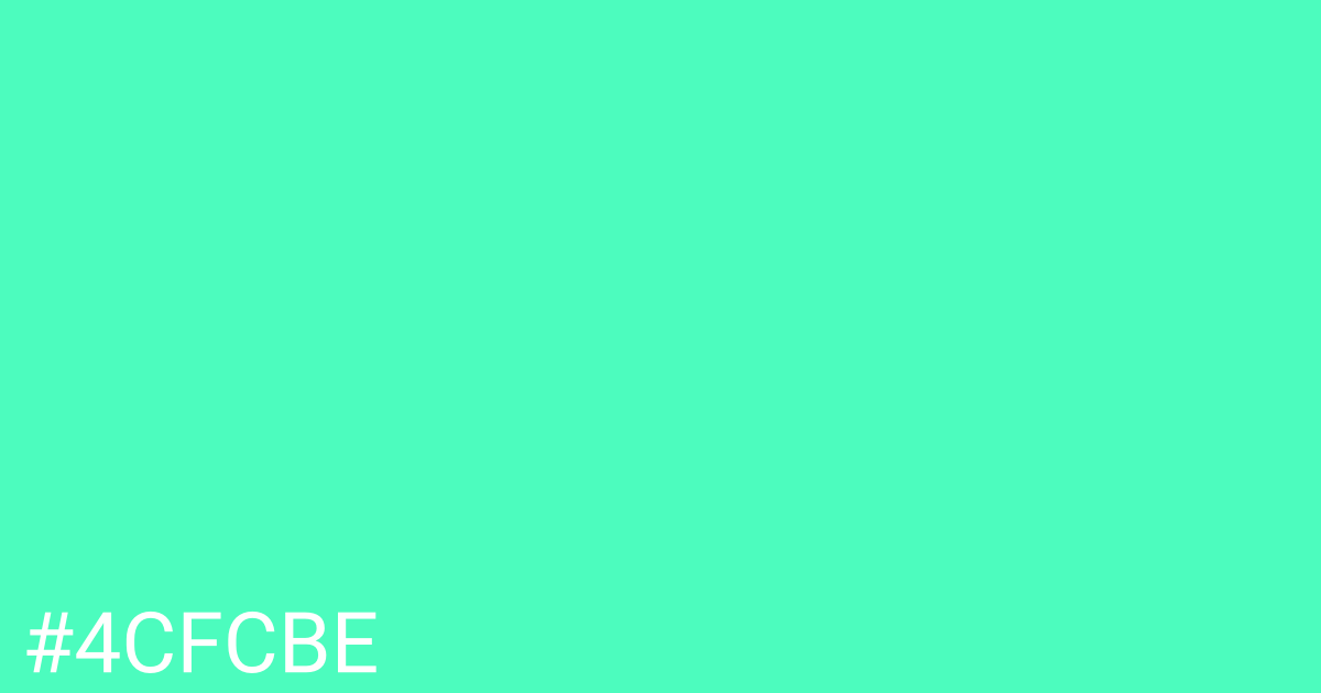 Hex color #4cfcbe graphic