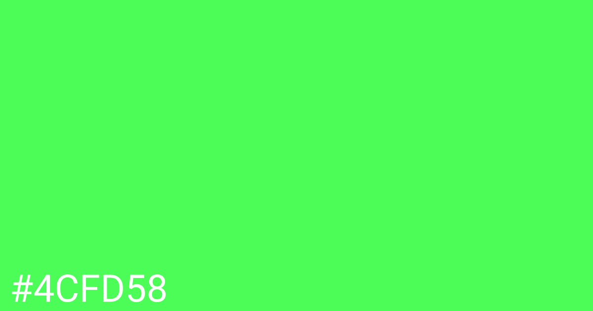 Hex color #4cfd58 graphic