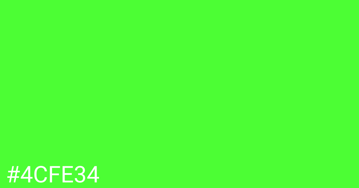 Hex color #4cfe34 graphic