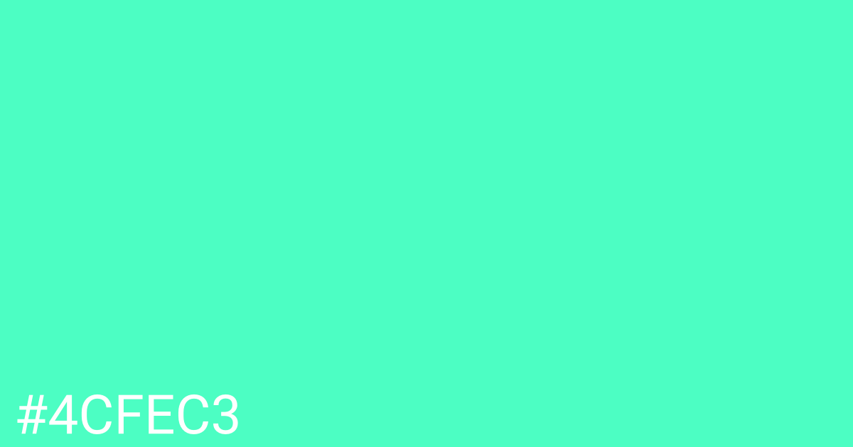 Hex color #4cfec3 graphic