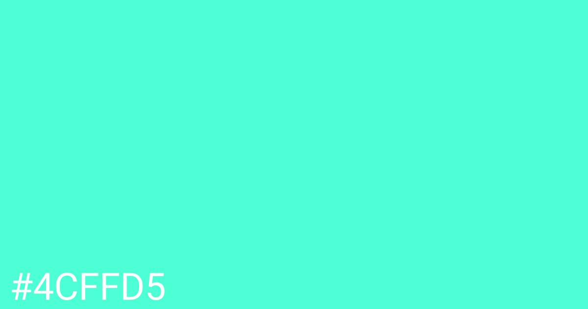 Hex color #4cffd5 graphic