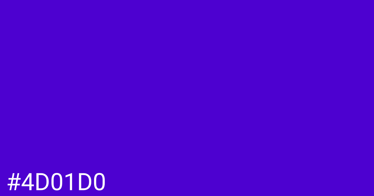 Hex color #4d01d0 graphic