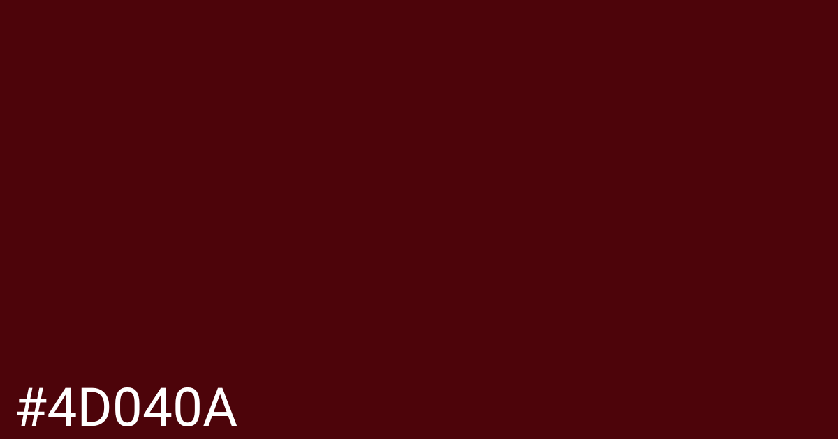 Hex color #4d040a graphic