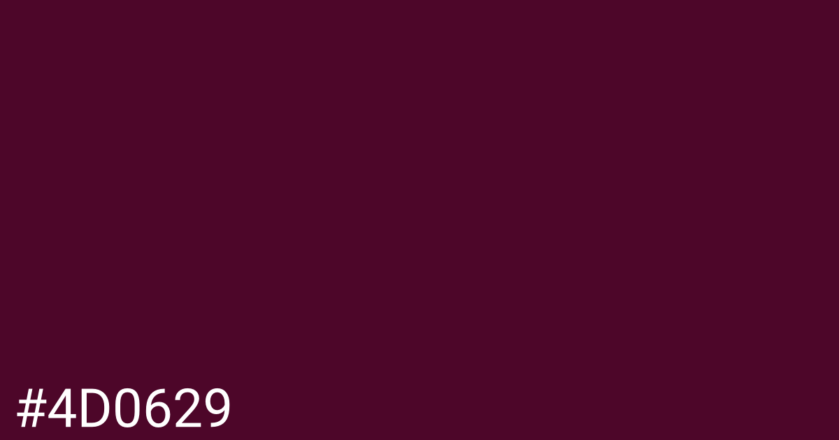 Hex color #4d0629 graphic