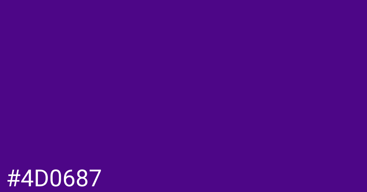 Hex color #4d0687 graphic