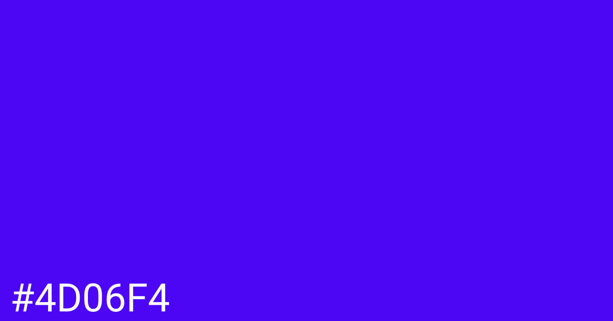 Hex color #4d06f4 graphic