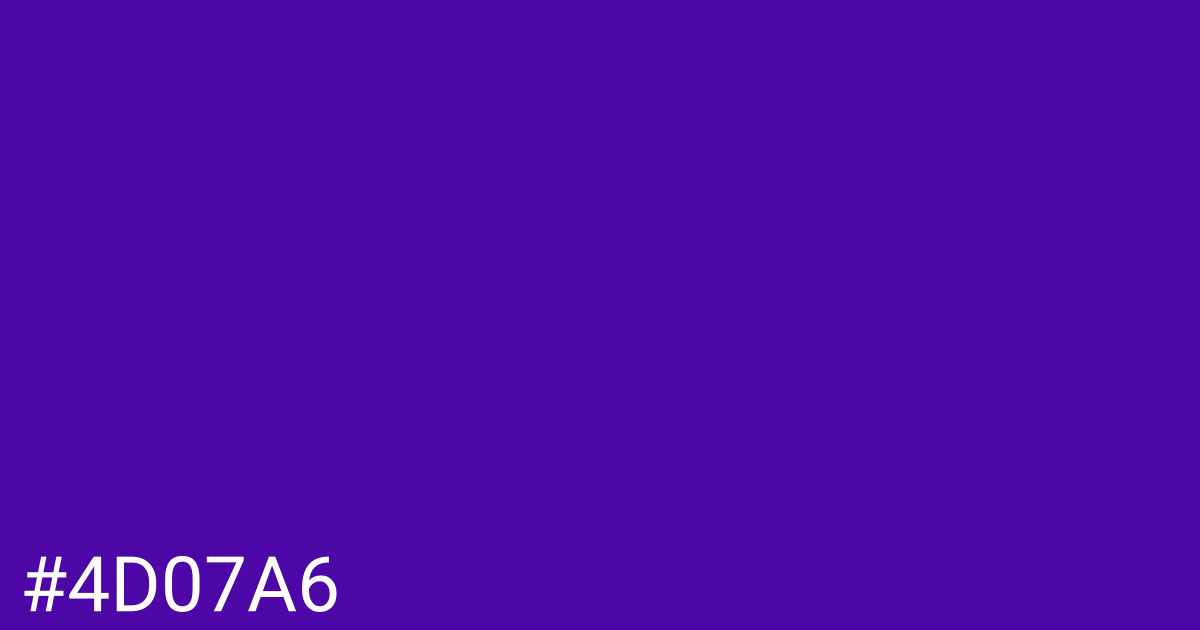 Hex color #4d07a6 graphic