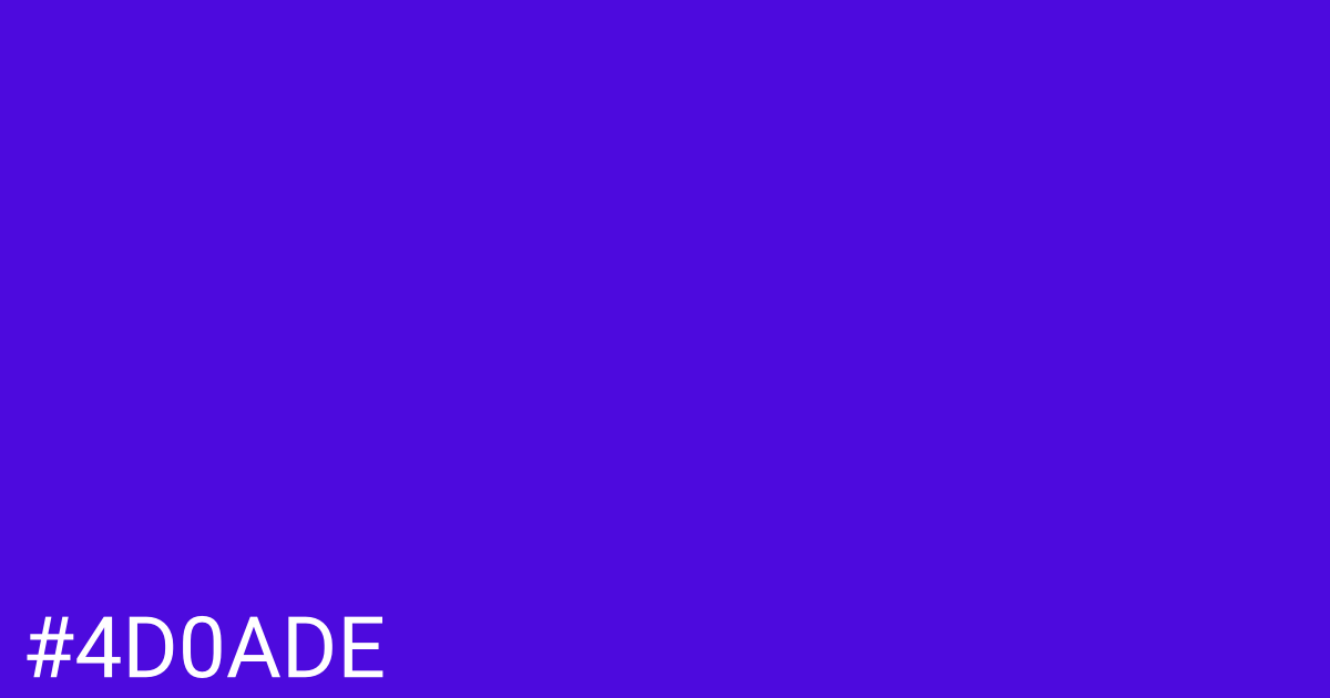 Hex color #4d0ade graphic