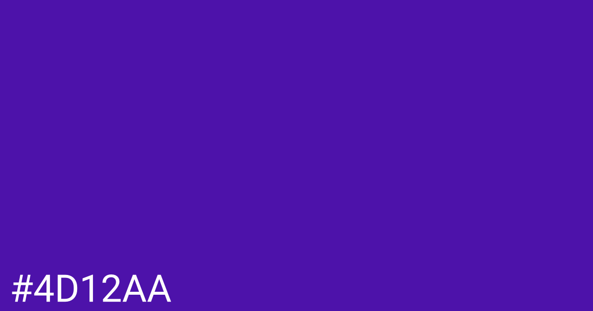 Hex color #4d12aa graphic