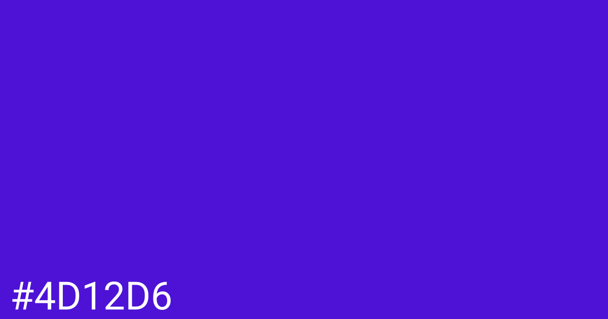 Hex color #4d12d6 graphic