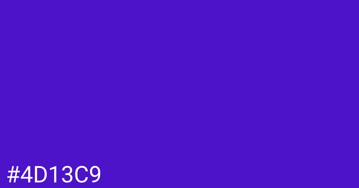 Hex color #4d13c9 graphic